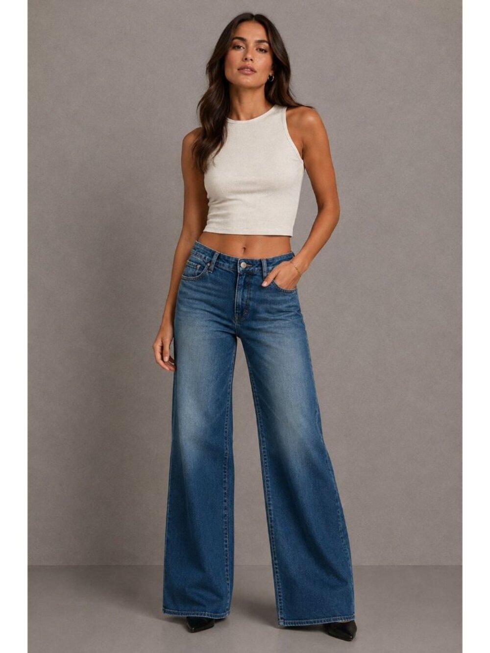 WRANGLER Worldwide Mid Rise Wide Leg Jeans Size 29